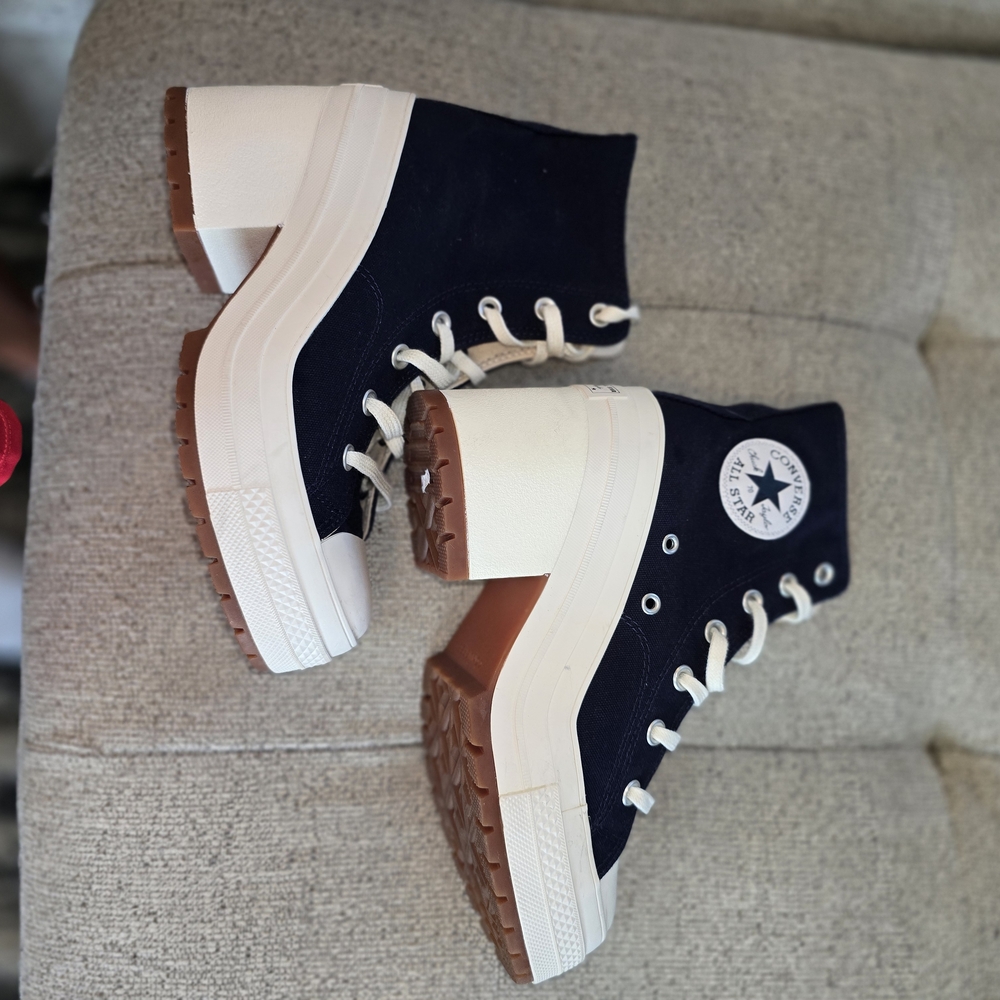 Converse Women's Dark Blue Platform High-Tops